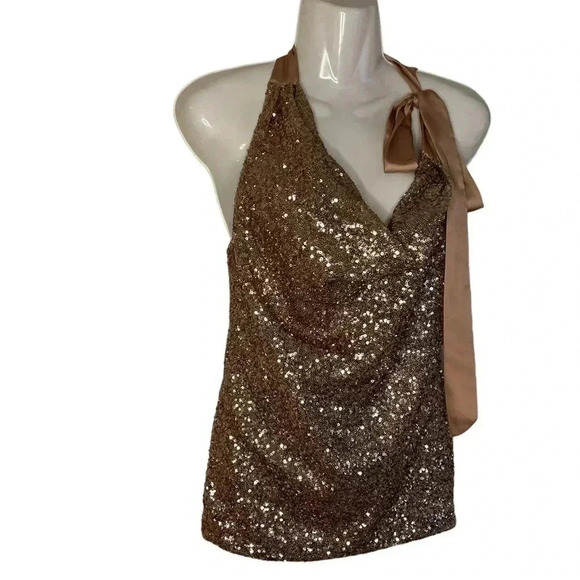 Ann Taylor sequins cowl neck top sz S - Picture 1 of 5